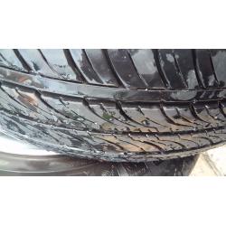 nissan 15 inch alloy wheels nearly new tyres